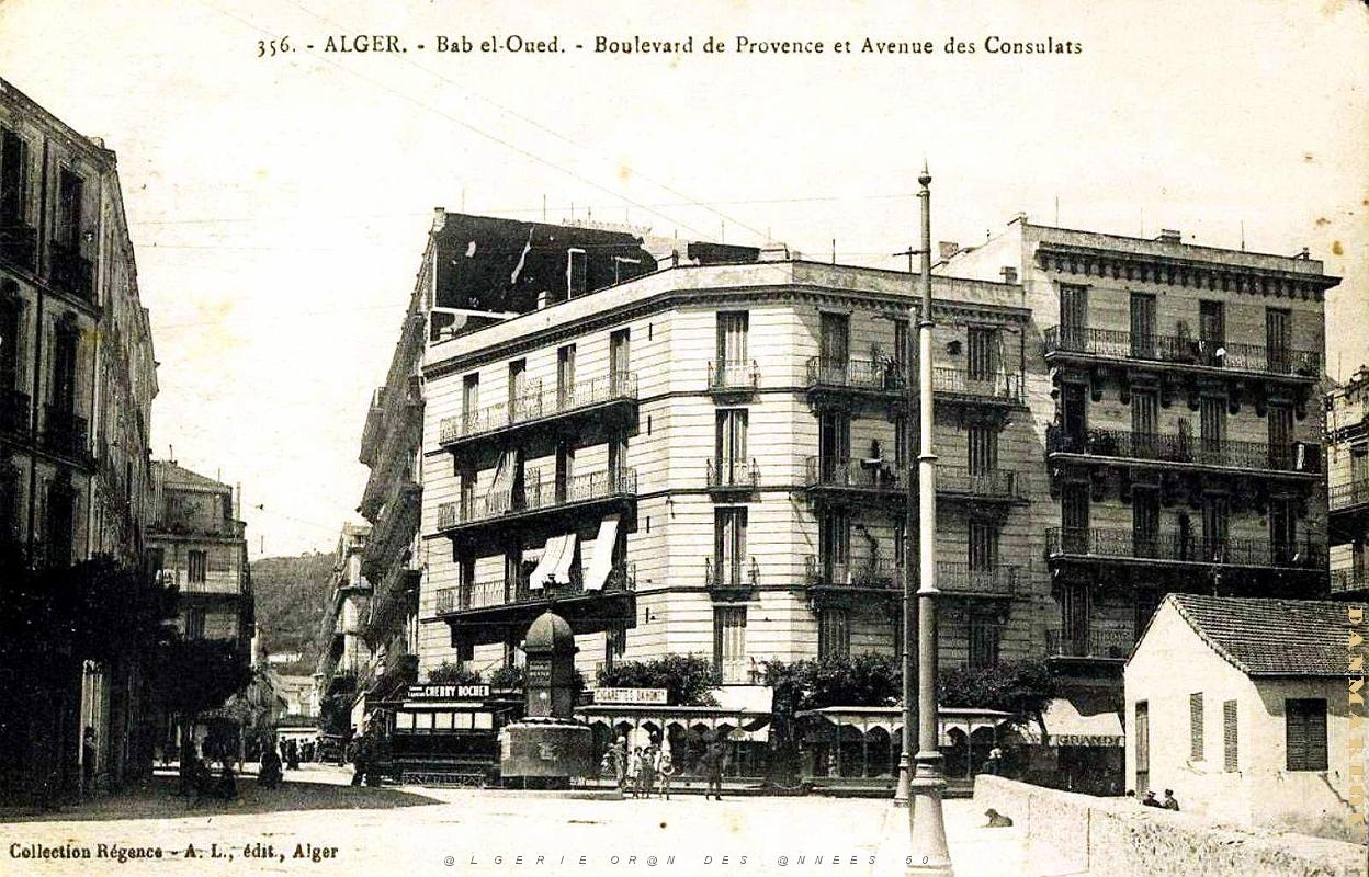 Alger - Bab-el-Oued - Boulevard de Provence et Avenue Consulats- 1913.jpg